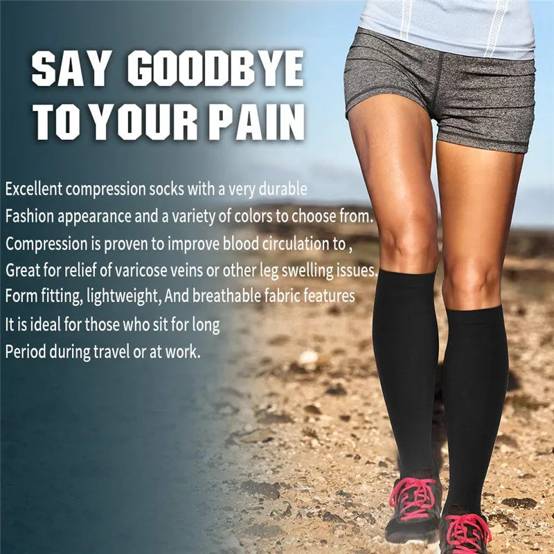 3/6 Pairs Compression Socks for Women & Men Running Athletic Sports