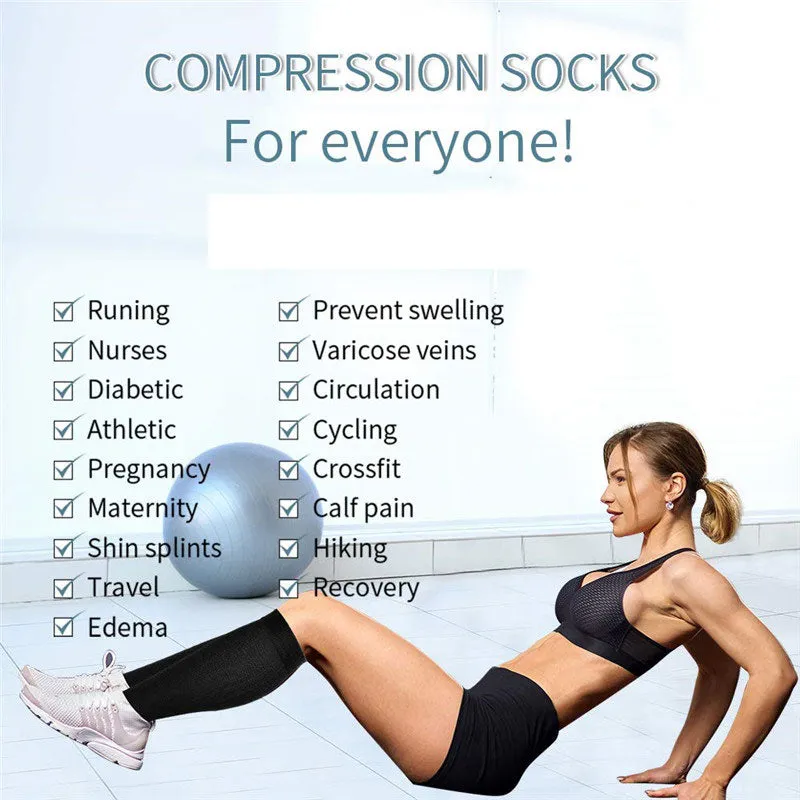 3/6 Pairs Compression Socks for Women & Men Running Athletic Sports