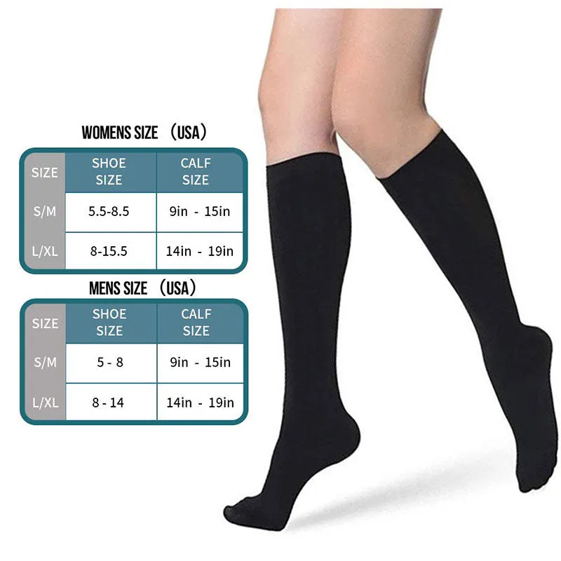 3/6 Pairs Compression Socks for Women & Men Running Athletic Sports