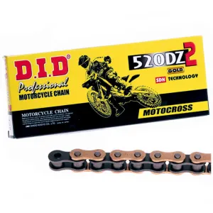 520DZ2 x 110RB G&B solid bush chain w/ RJ clip link DID (520DZ110G)