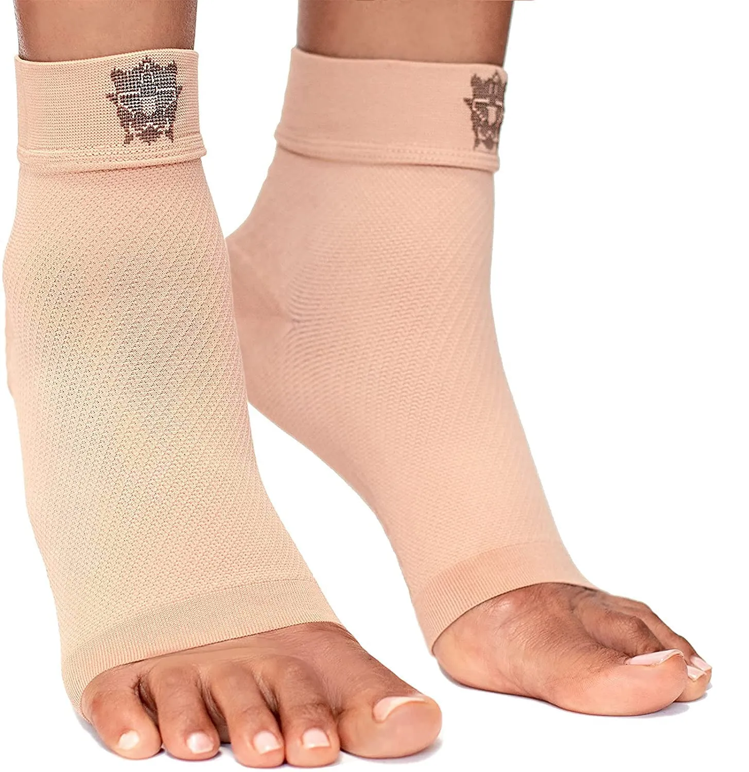 Bitly Plantar Fasciitis for Women & Men Socks Foot & Ankle Compression Sleeve, Nude, XL X-Large Beige 1