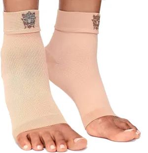 Bitly Plantar Fasciitis for Women & Men Socks Foot & Ankle Compression Sleeve, Nude, XL X-Large Beige 1