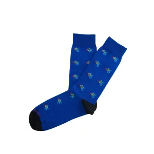 Blue/multi bike sock