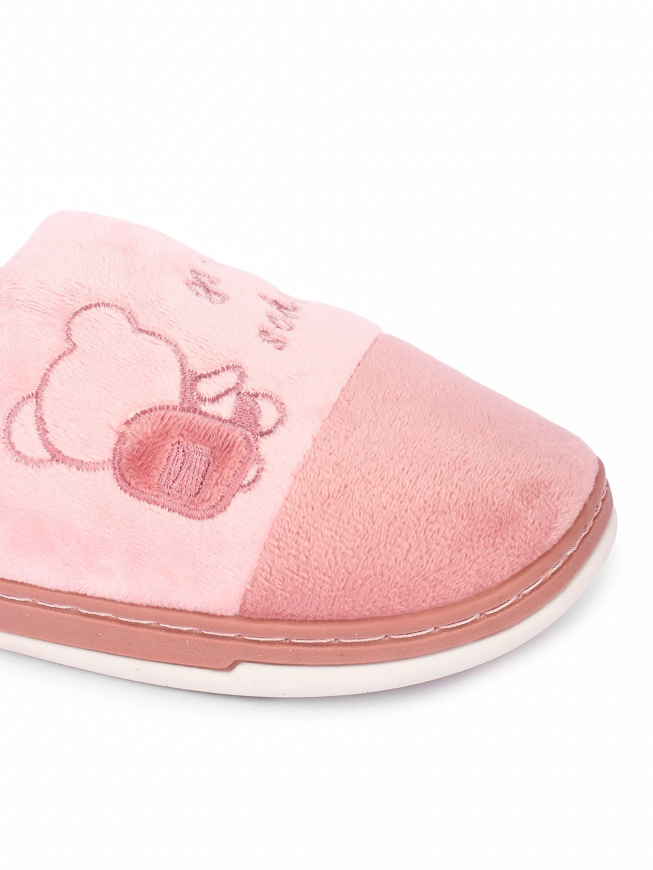 Brauch Women's Pink Go To School Fur Winter Slippers