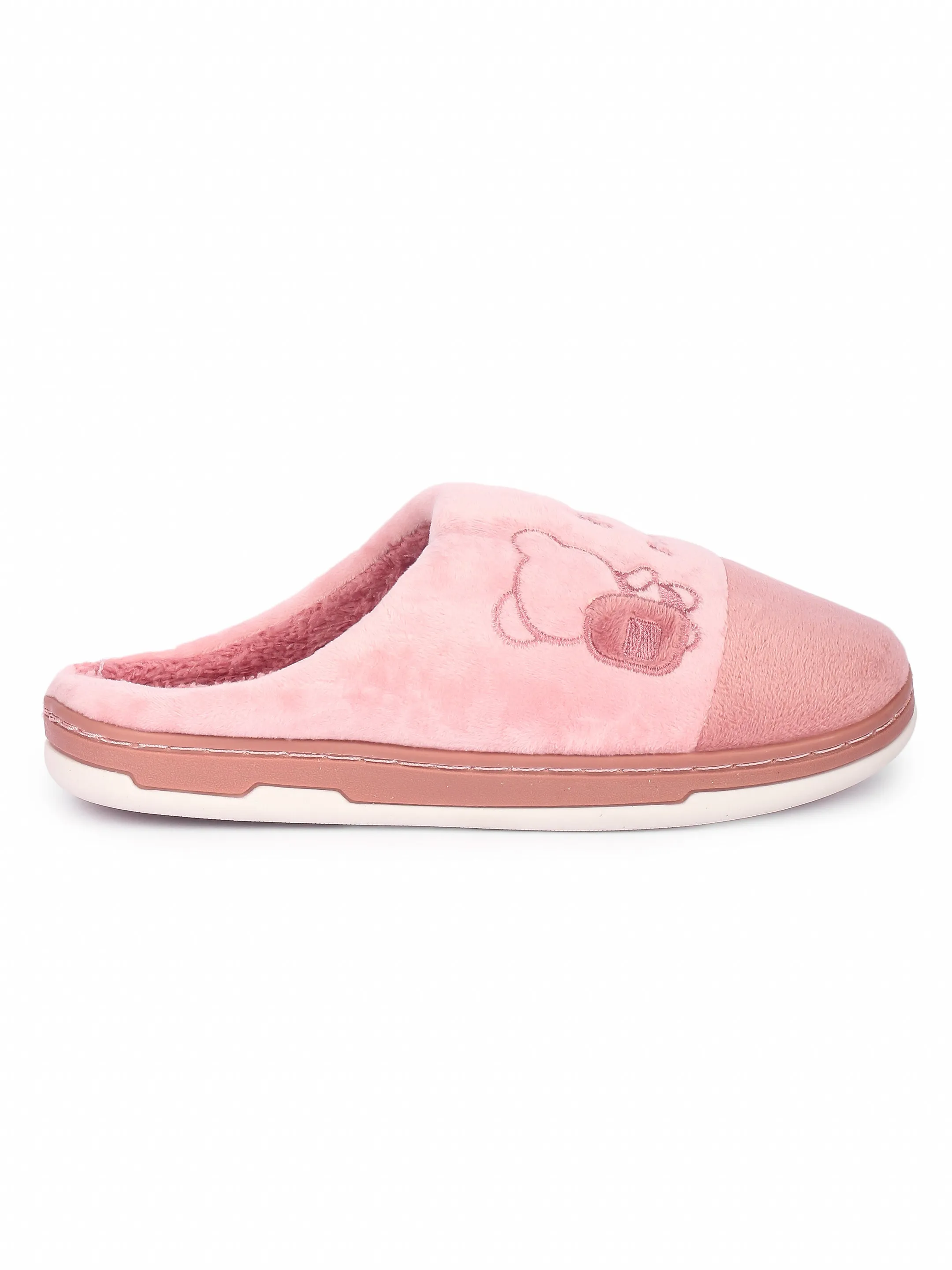 Brauch Women's Pink Go To School Fur Winter Slippers