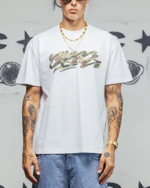 Carre Camo Script T-Shirt White