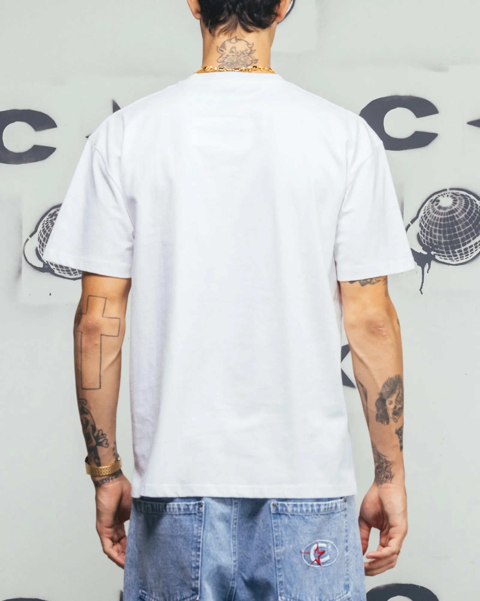 Carre Camo Script T-Shirt White