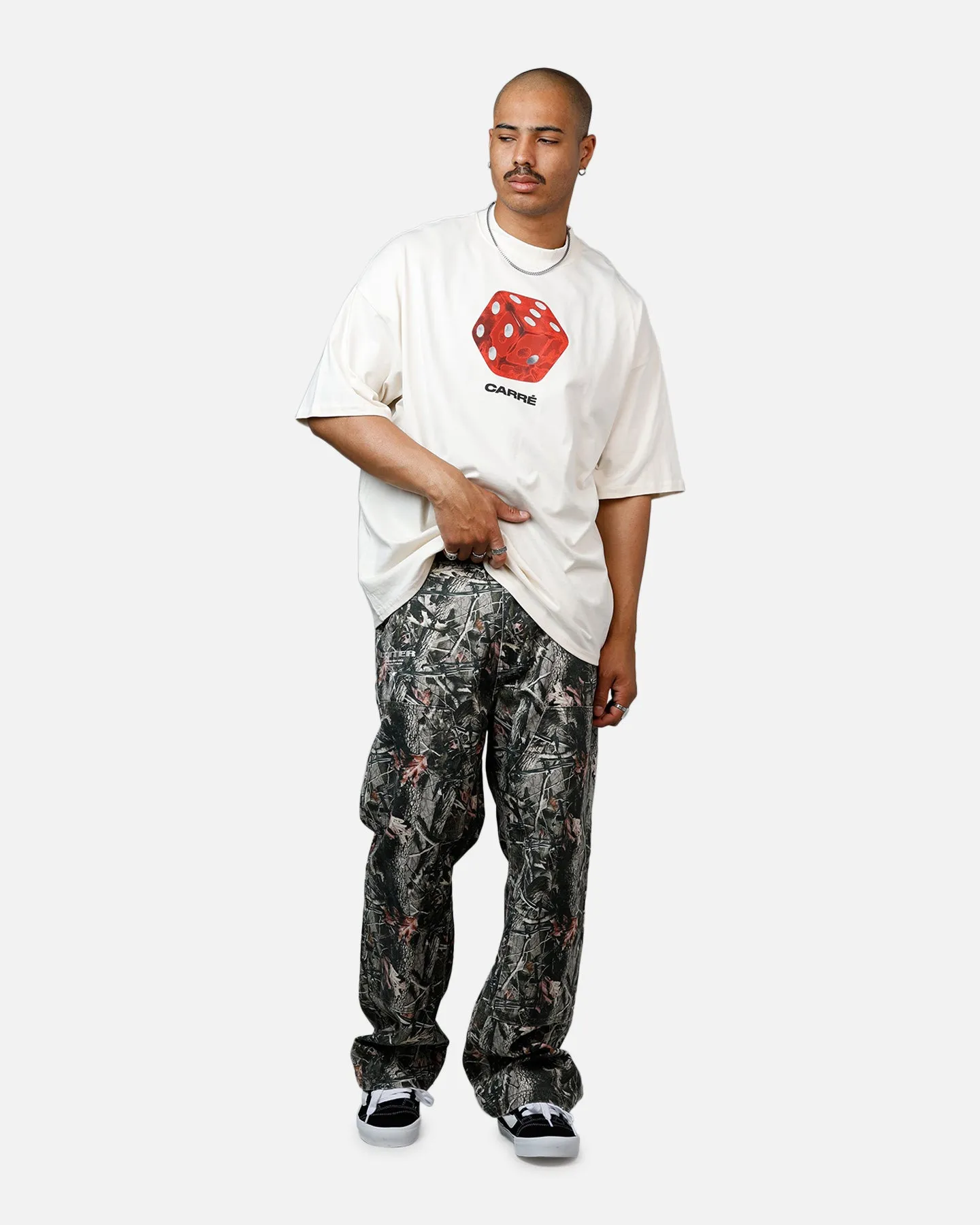 Carre Die Mock T-Shirt Off White
