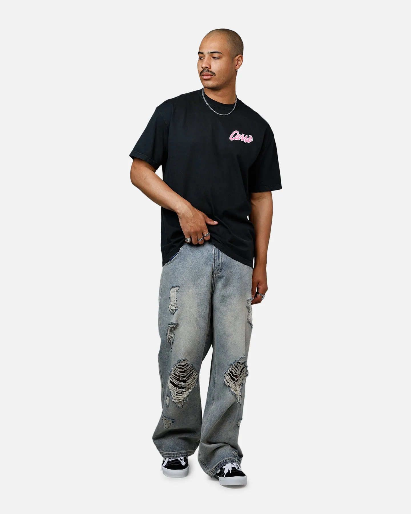 Carre Pepe Heavyweight T-Shirt Black Acidwash