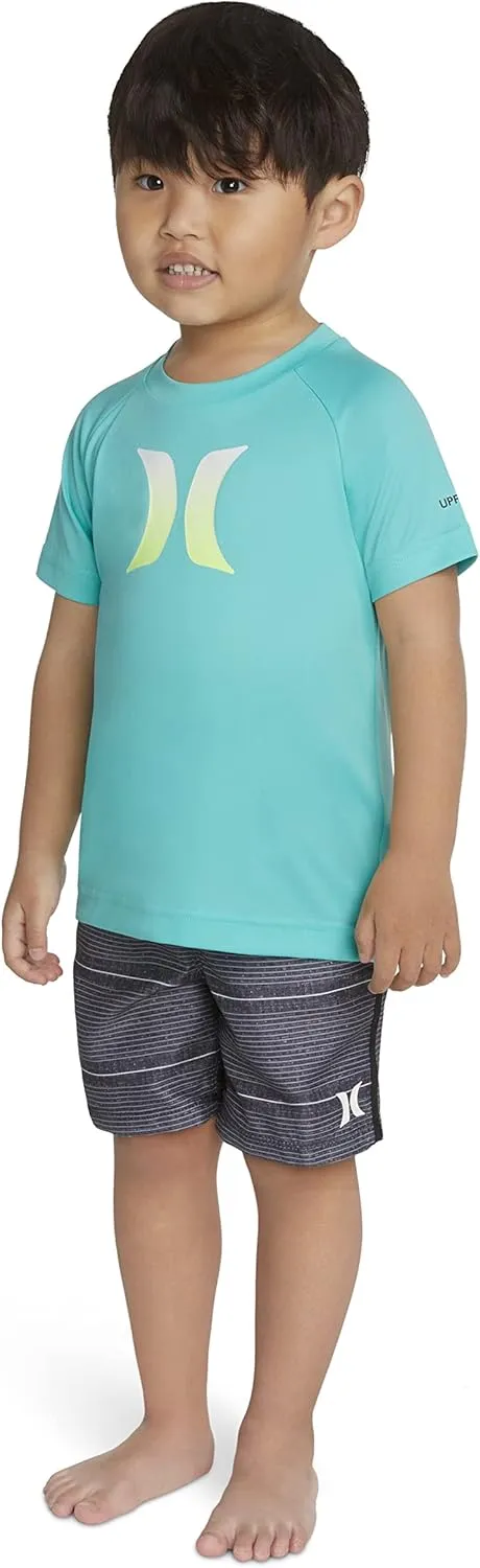 Hurley Boy's Graphic UPF 50  Rash Guard Swim Shirt