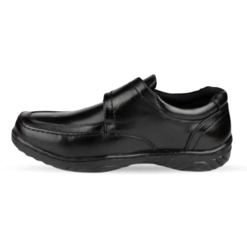 Mens Strap Fasten Formal Shoe in Black