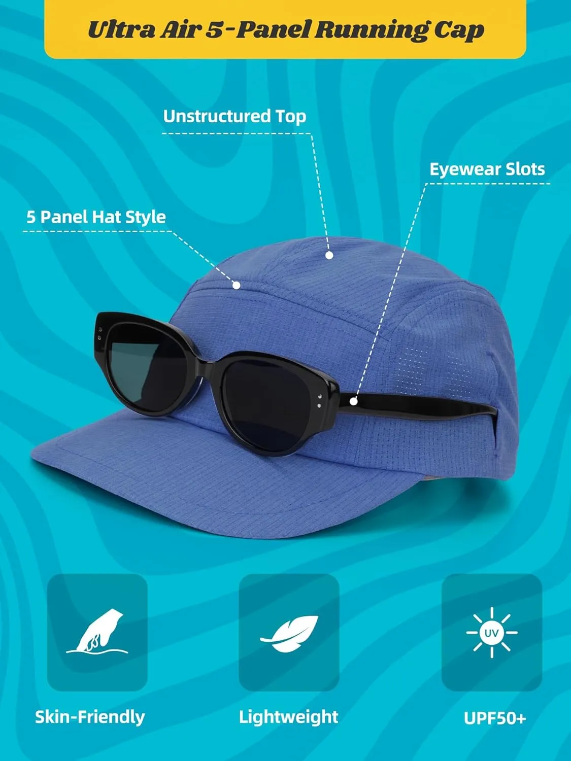Performance Hat for Women Men, Lightweight Breathable Mesh Running Hat, Sport Cap for Golf, Cycling, Tennis