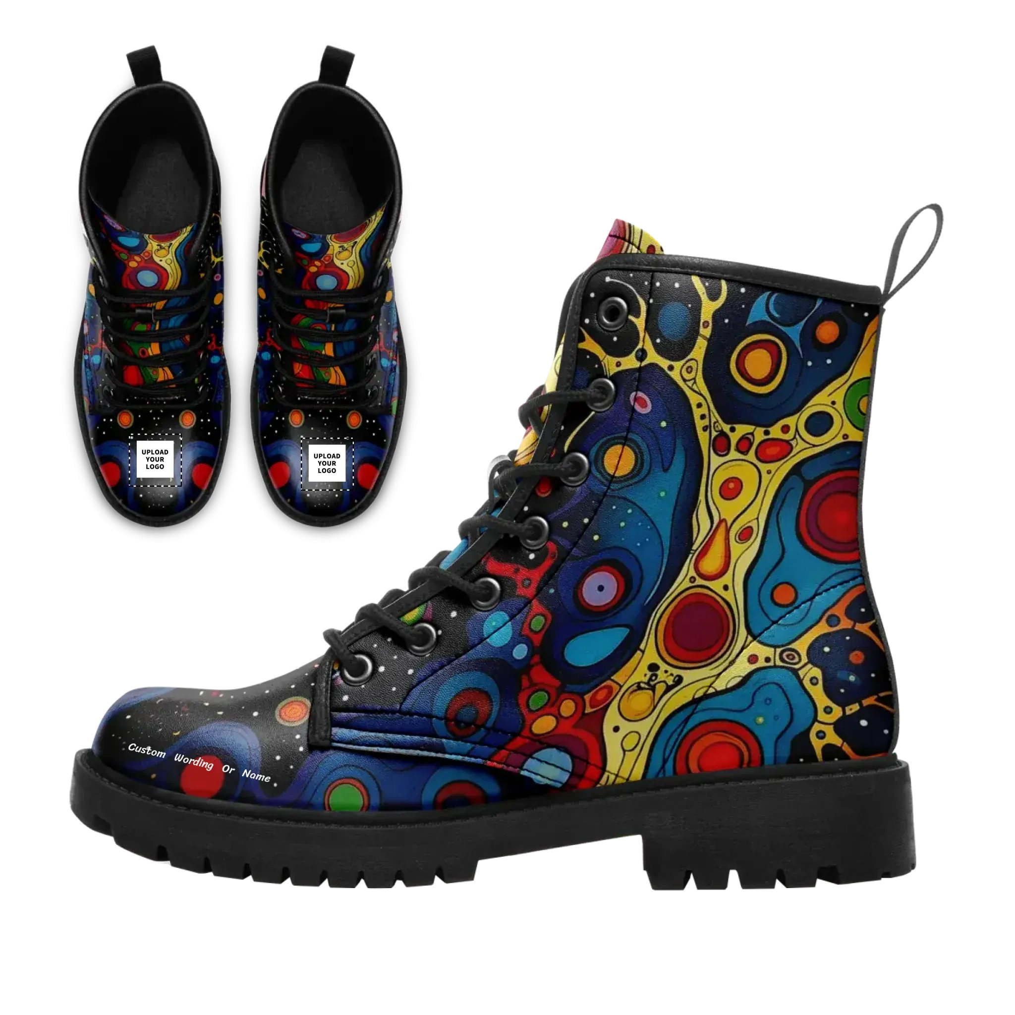 Personalized Mandala Winter Boots, Custom Cozy Artistic Boots, Stylish Warm Winter Unisex Boots