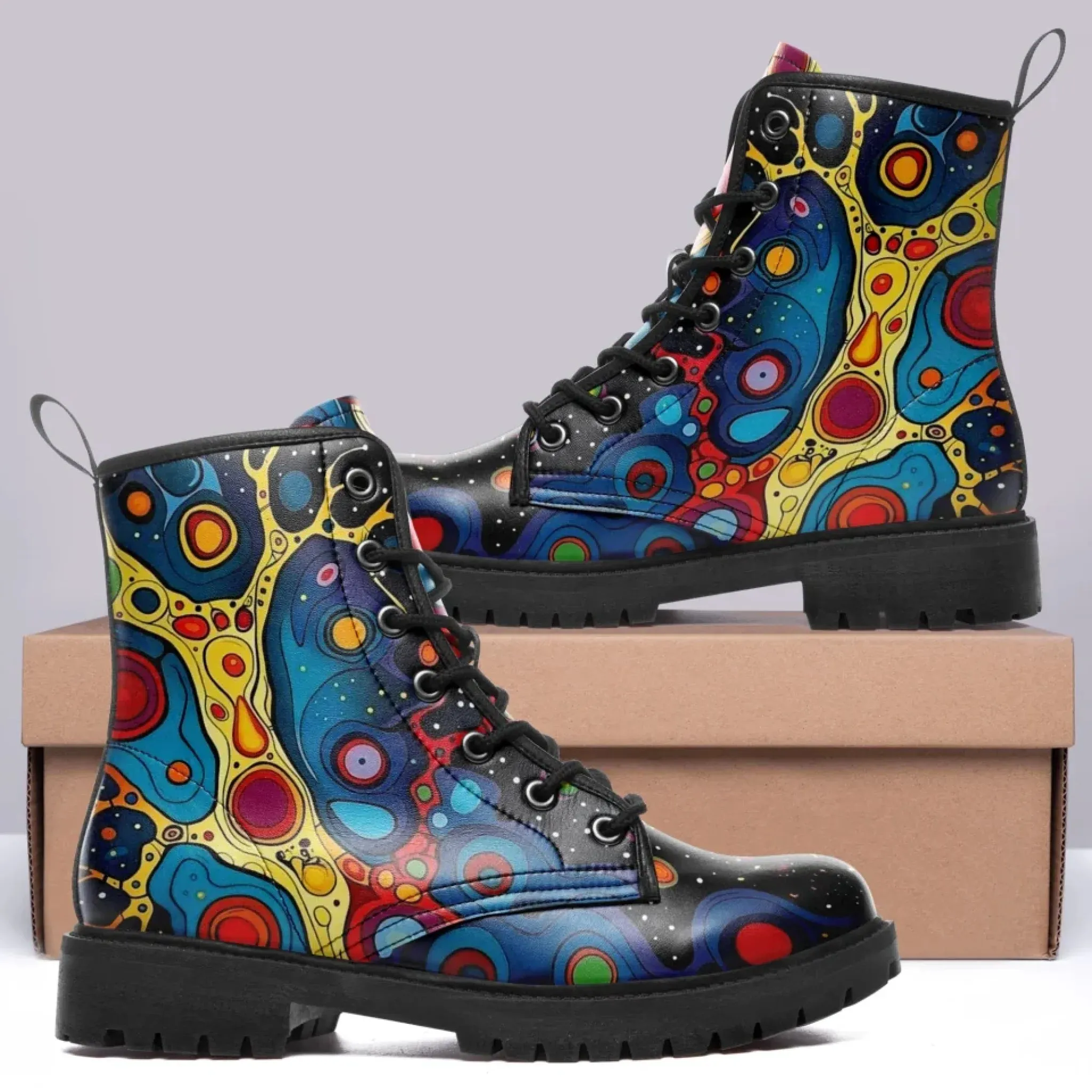 Personalized Mandala Winter Boots, Custom Cozy Artistic Boots, Stylish Warm Winter Unisex Boots