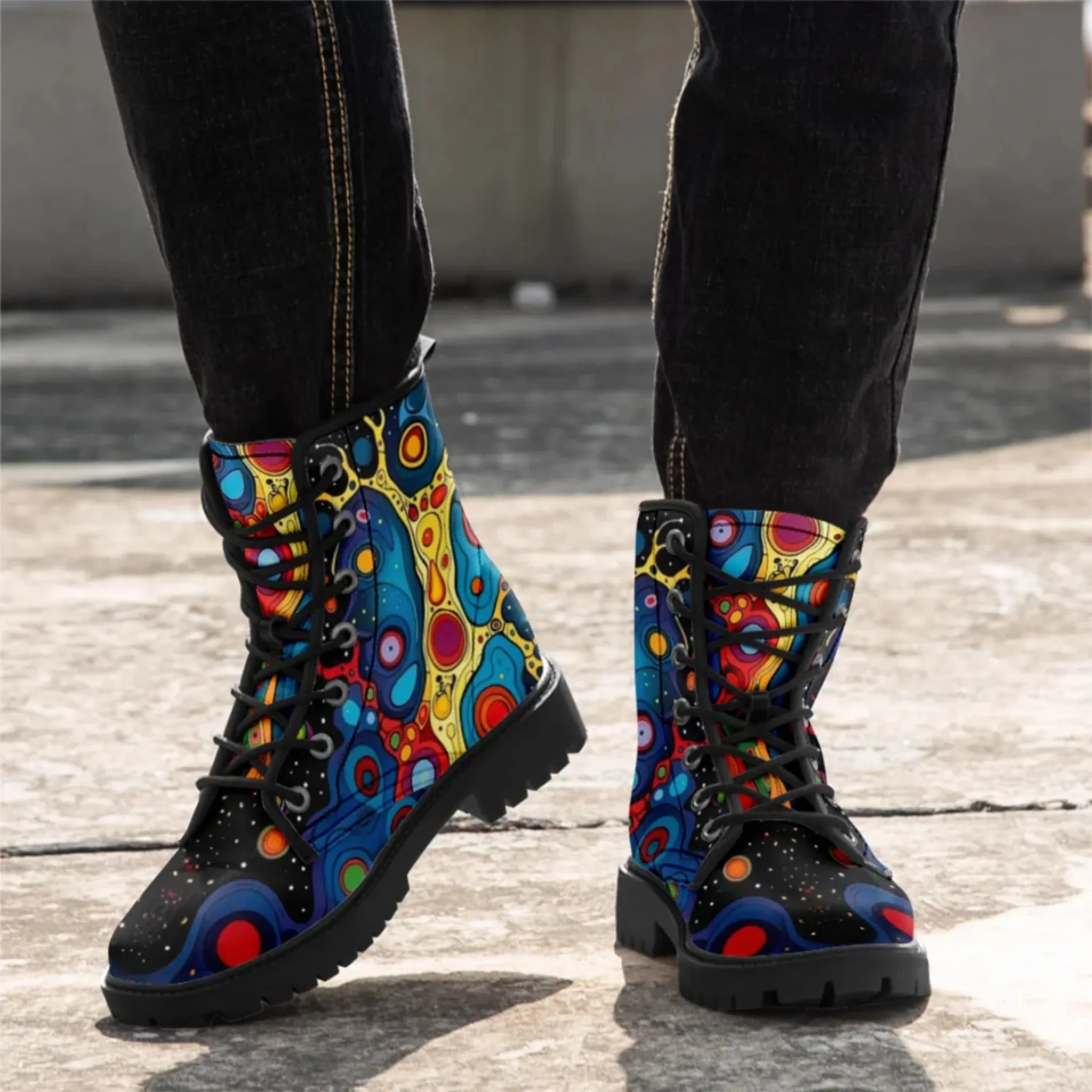 Personalized Mandala Winter Boots, Custom Cozy Artistic Boots, Stylish Warm Winter Unisex Boots