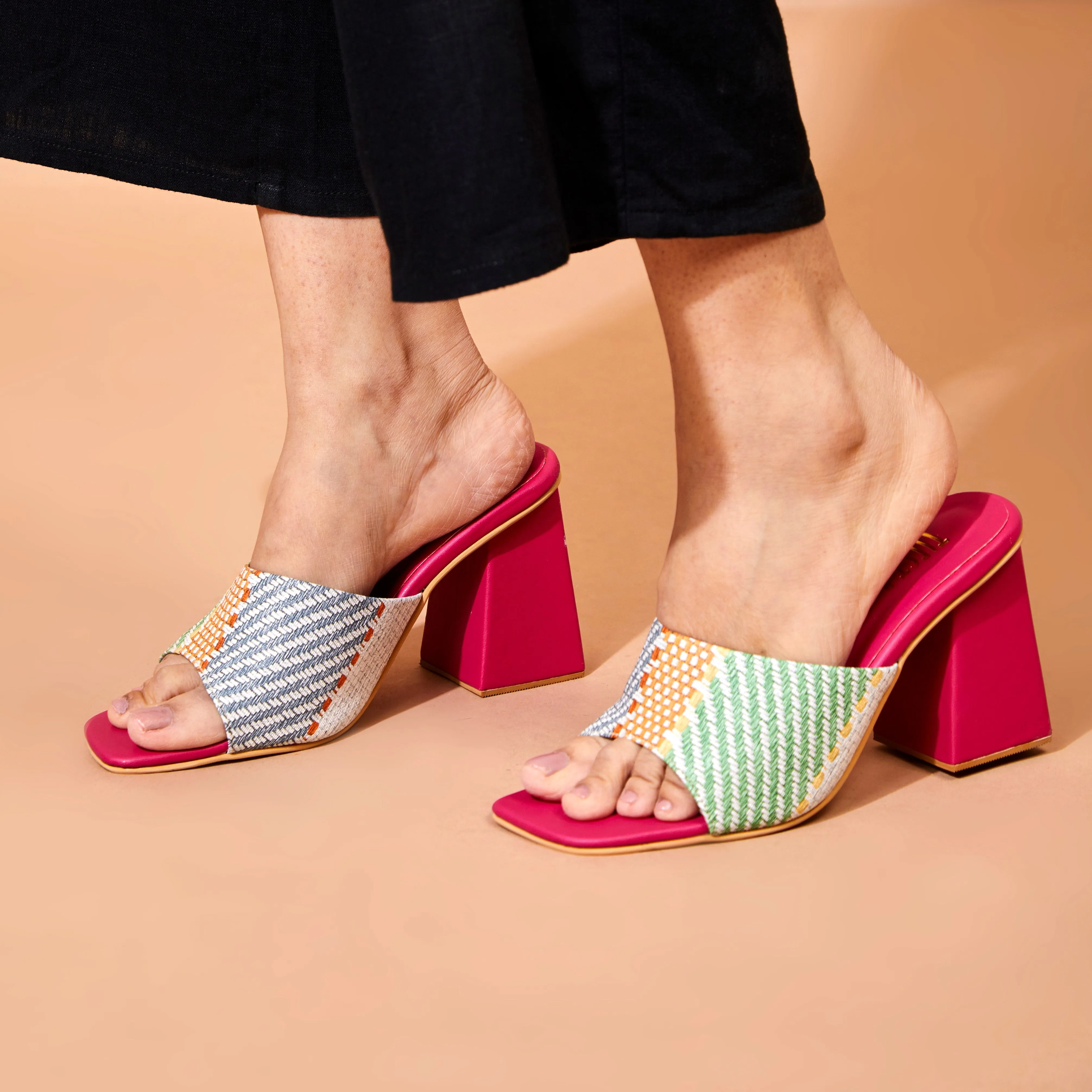 Pink Block Heels for Women | Tiesta Shoes