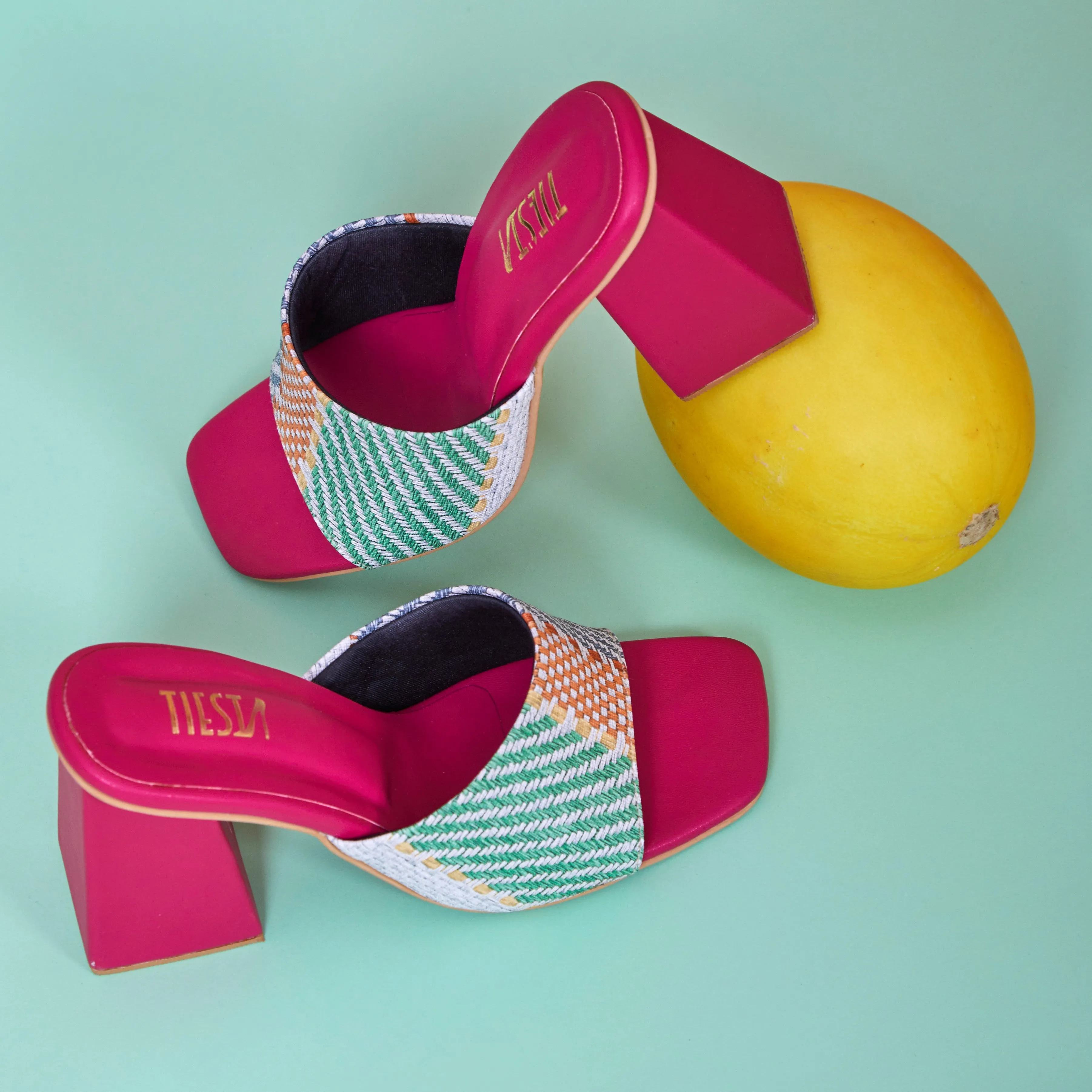 Pink Block Heels for Women | Tiesta Shoes