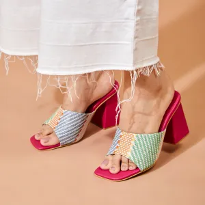 Pink Block Heels for Women | Tiesta Shoes