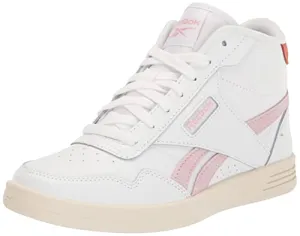 Reebok Women's Club C High Top Cross Trainer, White/Frost Berry/Baked Earth, 9.5
