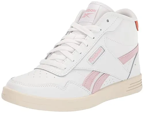 Reebok Women's Club C High Top Cross Trainer, White/Frost Berry/Baked Earth, 9.5