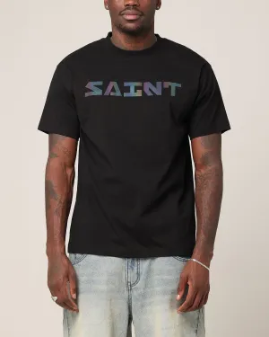Saint Morta Lafayette V2 Scripture T-Shirt Black/Iridescent