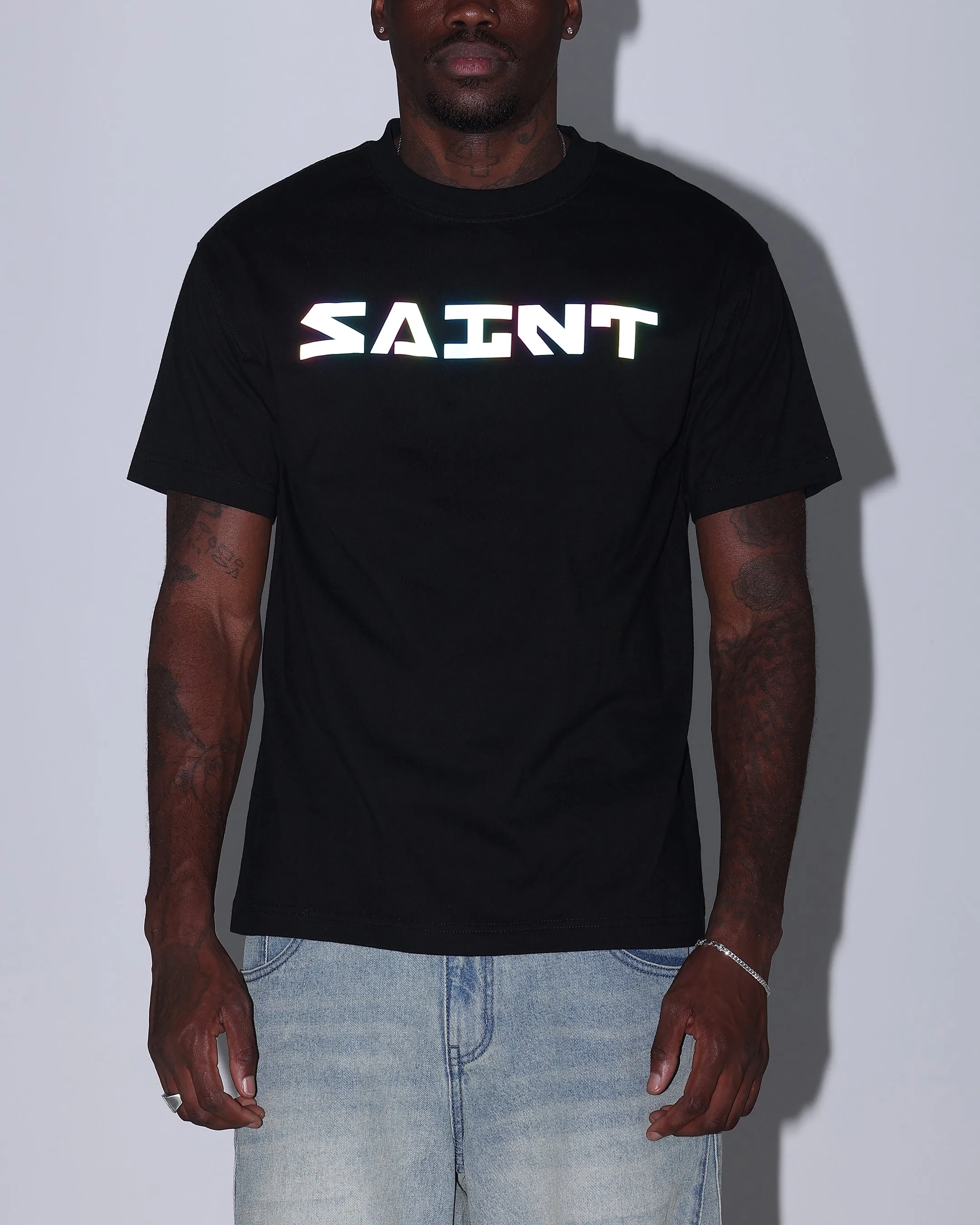Saint Morta Lafayette V2 Scripture T-Shirt Black/Iridescent