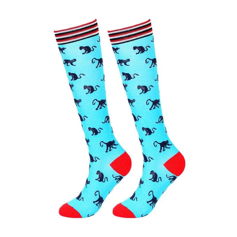 Spring Summer Animal Cartoon Compression Socks 7 Pairs