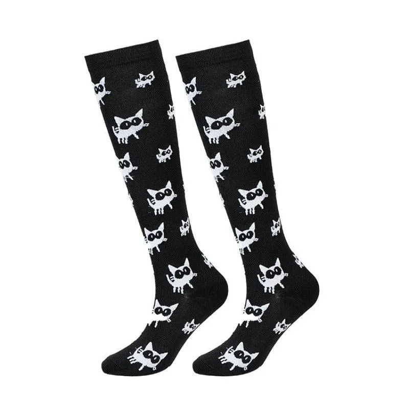 Spring Summer Animal Cartoon Compression Socks 7 Pairs
