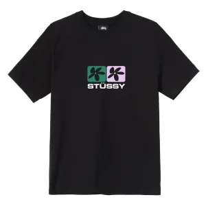 Stussy Flower Squares Tee Black