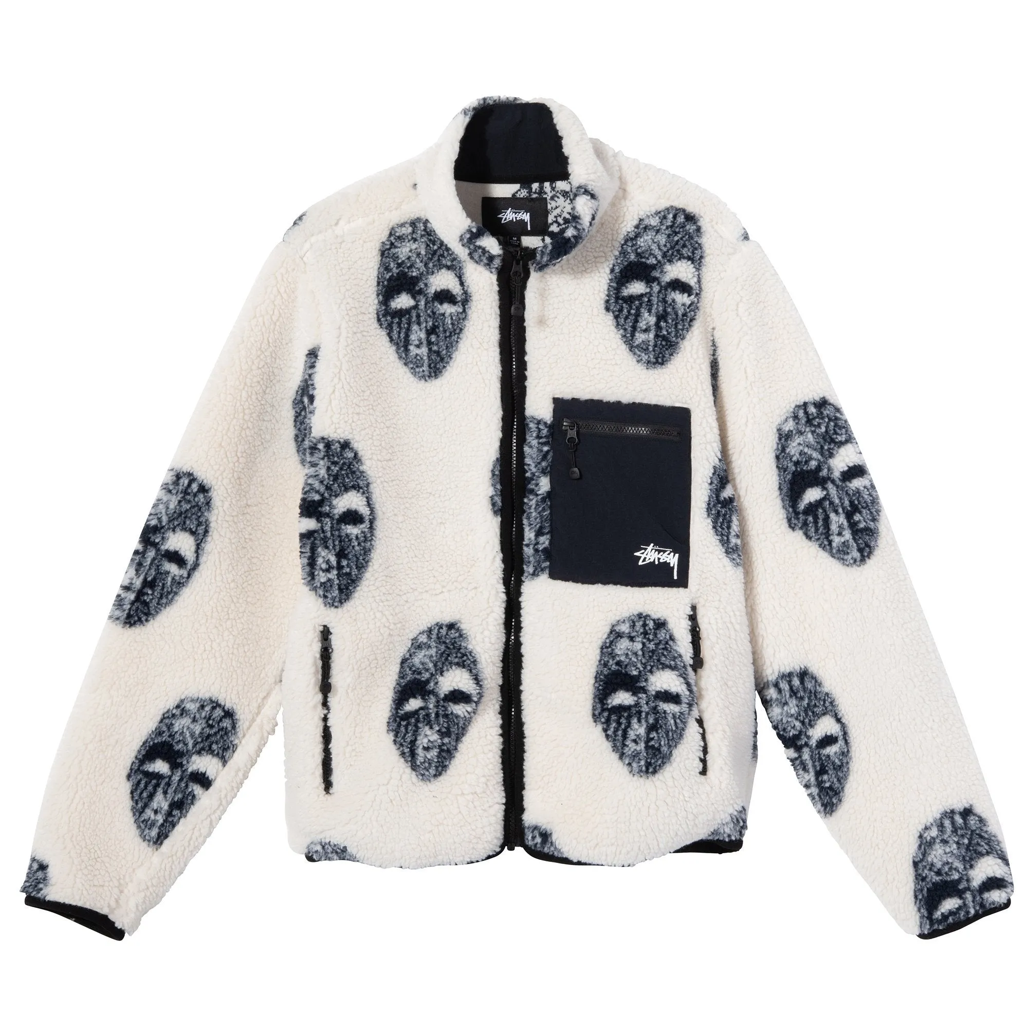 Stussy Mask Jacquard Sherpa Natural
