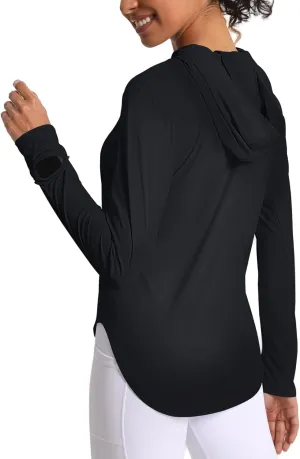 Women's Sun Shirt Hoodie Rash Guard Long Sleeve SPF UV Protection T-Shirts UPF 50  Hiking Quick Dry Lightweight