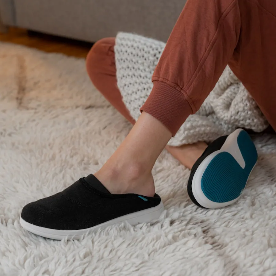 Women's Sunday Slippers - Granite Black